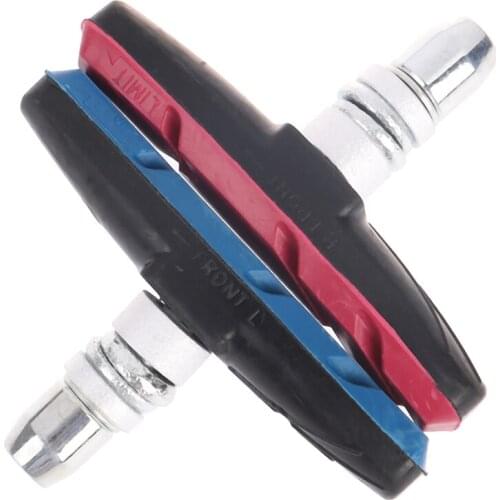 2pcs/pair Bicycle Mountain V-Brake Pad With Mud Trough Silent Bike Brake Pads Rubber Sheet