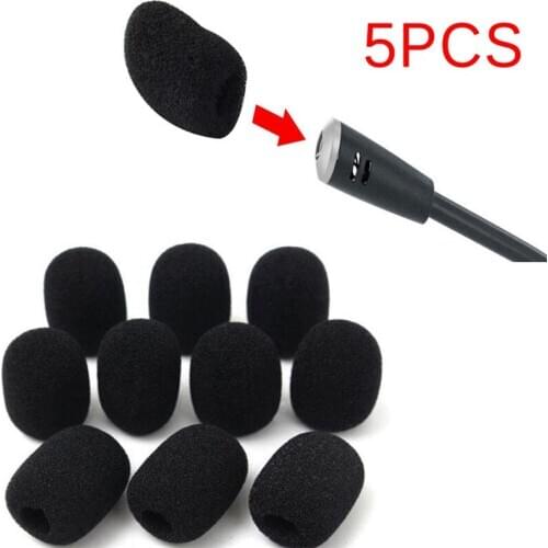 5PCS Microphone Headset Grill Foam Cover Audio Mic Shield Sponge Cap