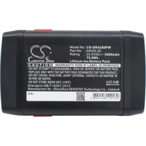 Cameron Sino 3000mAh battery for GARDENA Accu-Spindelmaher 380 Li Spindelmaher 380 Li 04025-20 8838