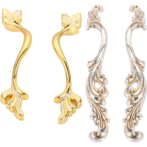 Antique European Zinc Alloy Furniture Cabinet Handles simple garden handle Drawer Knobs wine cabinet door handle colorfast