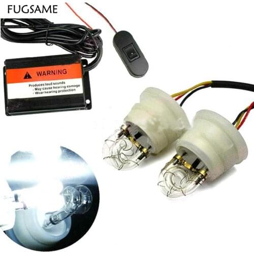 FUGSAME Car spiral tube flash lamp high power fog lamp u flash lamp Multi-Function Adjustable Warning Strobe Light white