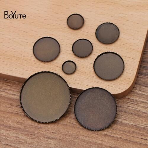 BoYuTe Custom Made (200 Pieces/Lot) 8-10-12-14-16-20-25-30MM Cabochon Base Setting Diy Blank Tray Jewelry Accessories