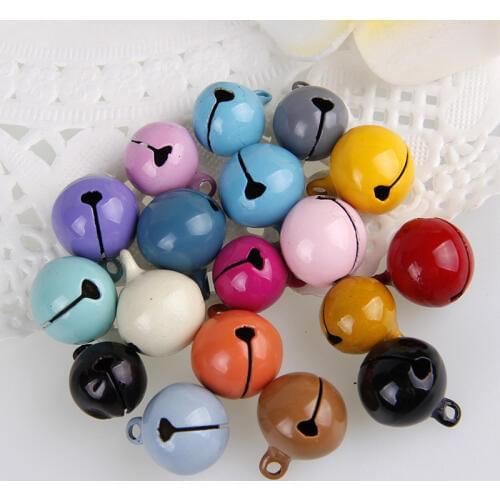 10 pcs/lot Cute Fashion 14mm Copper Jingle Bells Loose Beads Pendants Hanging Christmas Decorations Party Diy Crafts Accessories