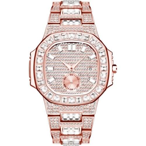 New Luxury Iced Out Watches Men Top Brand Luxury Watch Men Full Diamond Quartz-watch Bling Hiphop Hot Rappers Jewelry Watch