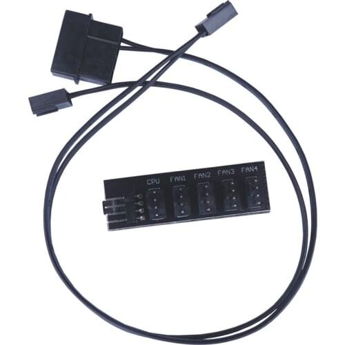 Computer Case Fan HUB Hub 1 Point 5pwm2 Generation Upgrade Version 2510 Turn Big 4Pin Power Supply 40cm