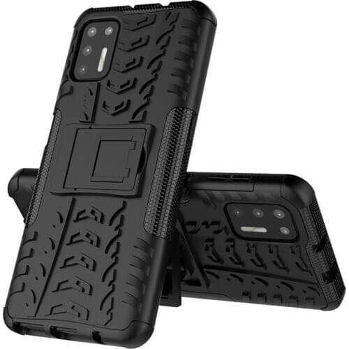 For Motorola Moto G9 Plus Case Silicone Armor PC Bumper Phone Holder Back Case For Motorola G9 Plus Cover For Moto G9 Plus Case