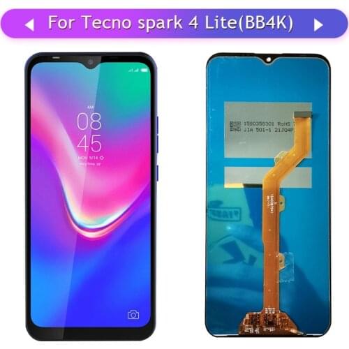 For Tecno spark 4 lite BB4K full LCD display complete touch screen
