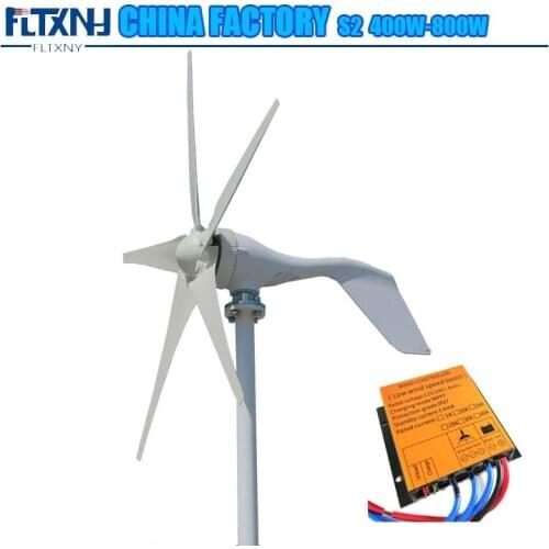 FLTXNY POWER 400w/600w 12v 24v horizontal wind turbine generator with 12V 24V MPPT wind controller