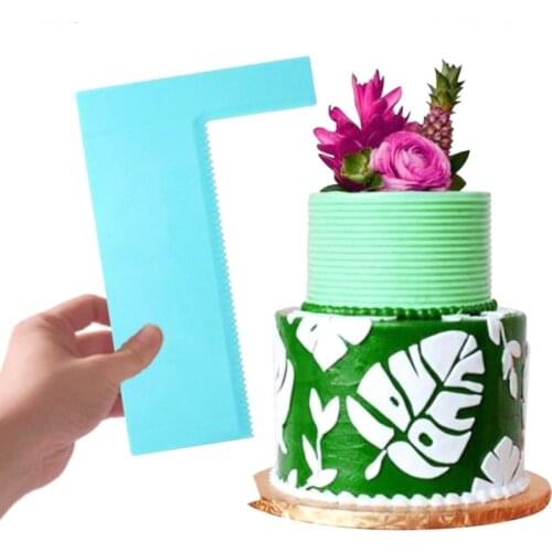Cake Decorating Tools Icing Comb Cake Scraper Textures Fondant Mousse Cream Spatula Edge Smoother Baking Pastry Tools HFing