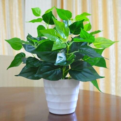 Office false flower living room green false plant decoration Hotel small potted ornaments simulation green rose