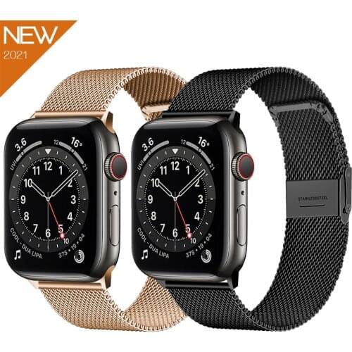 Metal band for Apple Watch 6/SE/5/4/3/2/1 38mm 40mm Stainless Steel Watch Milanese strap for iwatch series 42MM 44MM Bracelet