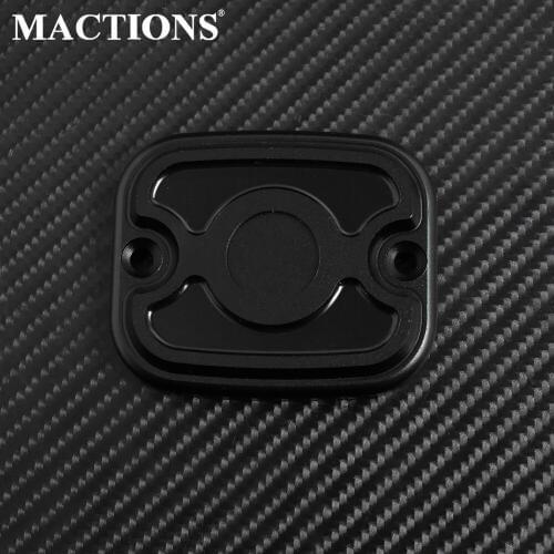 Motorcycle Aluminum Front Brake Master Cylinder Cover Black For Harley Dyna 2006-17 Softail 2006-14 Trike 2014-17 Touring 05-07