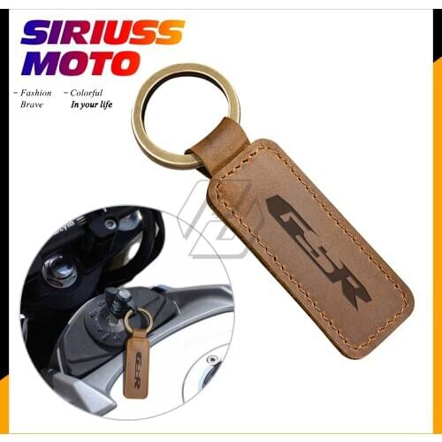 Motorcycle Cowhide Keychain Key Ring Case for Suzuki GSR GSR125 GSR250 GSR400 GSR600 GSR750 Models