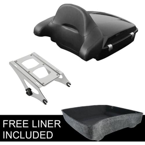 Motorcycle Chopped Trunk Backrest Mount Rack For Harley Tour Pack Touring Road King Road Glide Electra Glide Street Glide 14-20