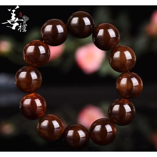 Natural Full Blood Alcohol Hongshan Turtle Bracelets round Beads old Shell of Turtle Golden Buddhist Precious Medicinal Value
