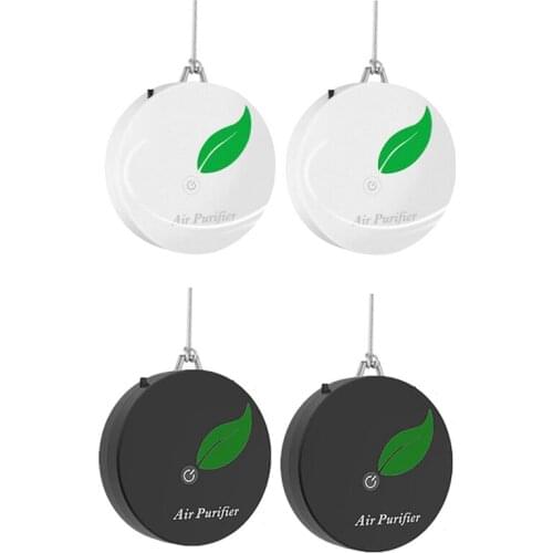 2Pack Personal Wearable Air Purifier Necklace Portable Negative Ion