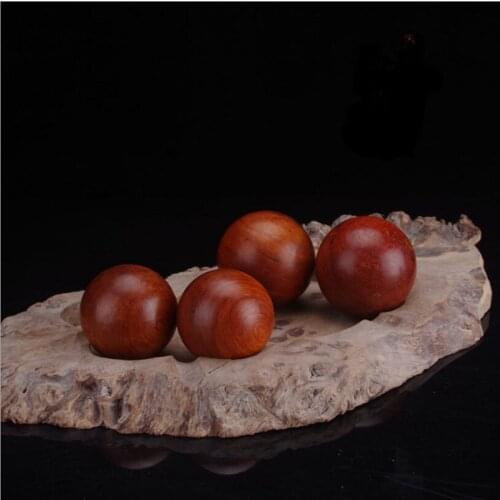 4pcs Vietnam Rosewood antistress hand massage wood ball massager roller Acupressure Lower bloodpressure promote blood circulate