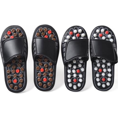 New Massage Shoes Men Summer Slipper Acupoint Healthcare Slipper Health Rotating Accupressure Foot Slippers for Men Women Solid