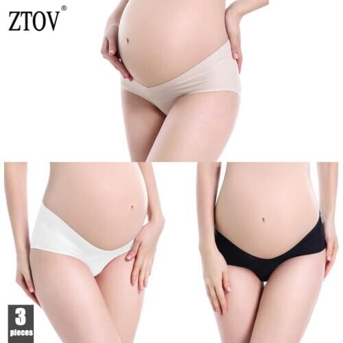3Pcs/lot Maternity Underwear V-shaped Maternity Panties Belly Support Panty Seamless Clothes for Pregnant Women Intimates Panty