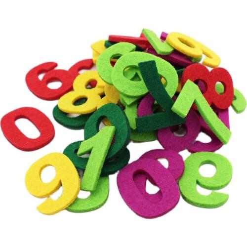 Number 0-9 Polyester Felt Fabric For Sewing 3MM Thick Felt Craft Fabric For Scrapbooking Fieltro Feltro Mix Feutrine