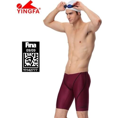 Yingfa high quality water proof,chlorine resistant racing mens swim jammers mens swimwear mens swimwear swimming trunks