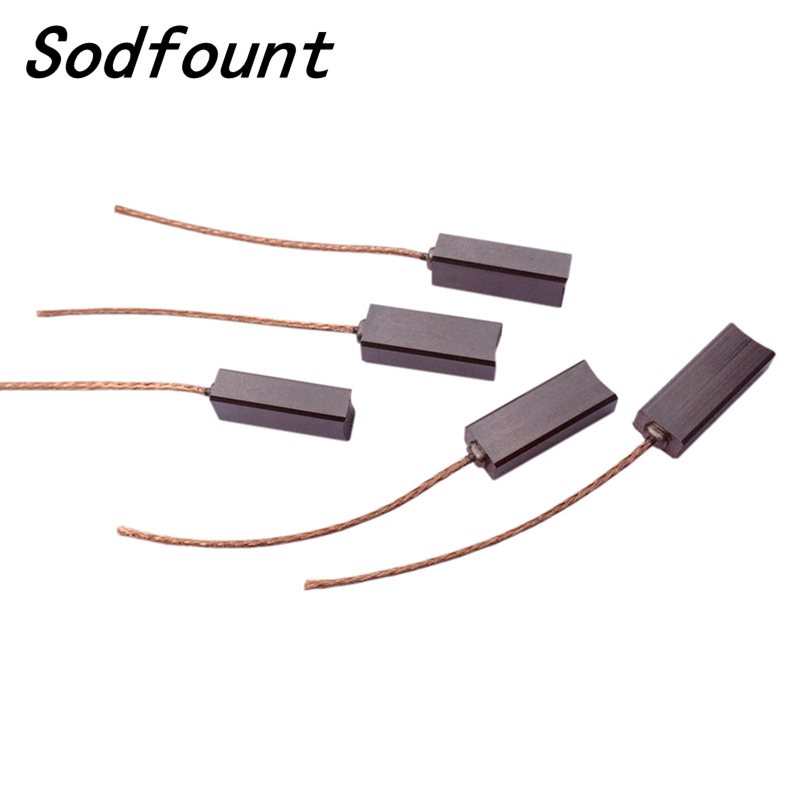 10pcs/lot 4.5 x 6.5 x 20mm Wire Leads Graphite Carbon Brushes Alternator Power Tool for Generic Electric Motors