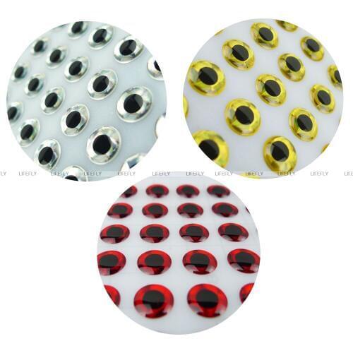 4.5mm 3D Eyes / Choose Color, Soft Molded 3D Holographic Fish Eyes, Fly, Jig, Lure