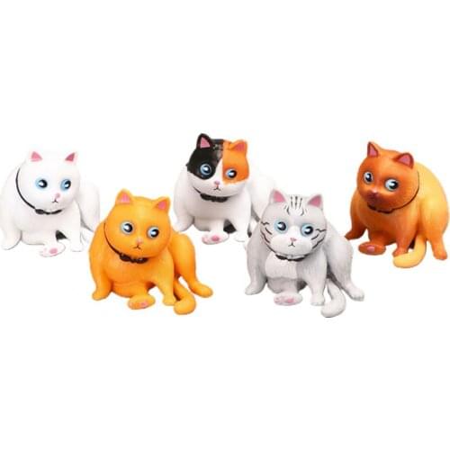 5Pcs/Set Figurine Cute Long Lasting Miniature Small Simulation Doll Ornaments for Home Miniature Animal Simulation Model