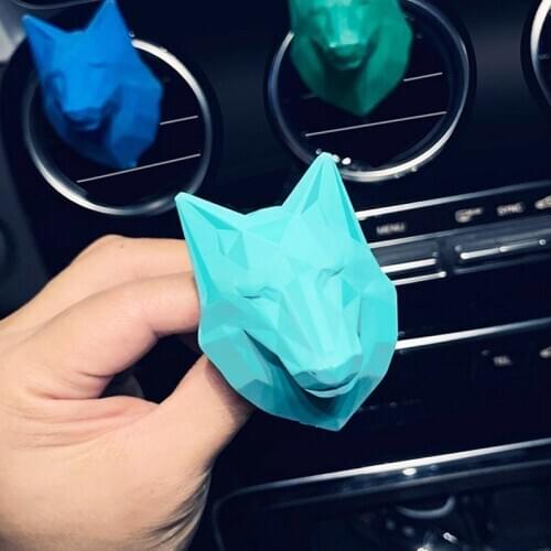 Creative Car Air Freshener Geometric Wolf Plaster Perfume Auto Air Conditioner Outlet Fragrance Clip Decor Aromatherapy Ornament