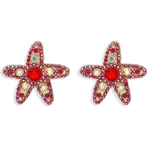 BK Tribal Jewelry Multi Color Crystal Earrings Mini Rhinestone Colorful Star Style Loverly Women Summer Gothic Earrings Gift