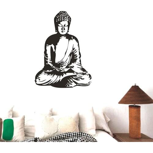 Buddha Buddhism Vinyl Wall Sticker Home Interior Art Vinyl Religion Buddha Wall Decal Home Decoration Buddhism Wallpaper WL2036
