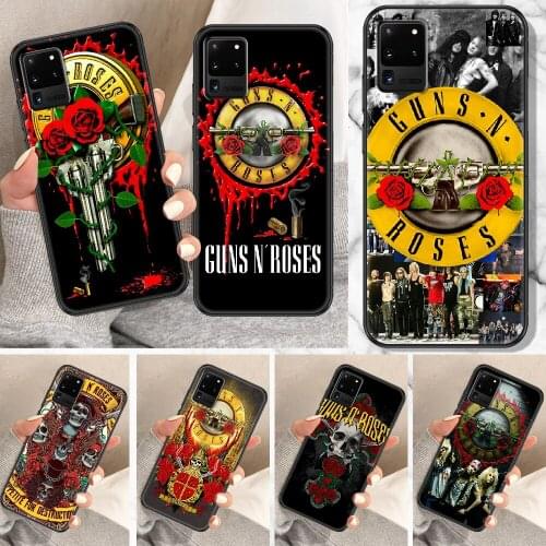 Guns N Roses Phone case For Samsung Galaxy Note 4 8 9 10 20 S8 S9 S10 S10E S20 Plus UITRA Ultra black luxury cell cover art