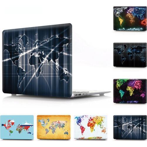 Colourful Map Pattern Hard Laptop Case for MacBook Air Pro Retina 11 12 13 15 Cover for Macbook A1707 A1706 A1708 Touch Bar Case