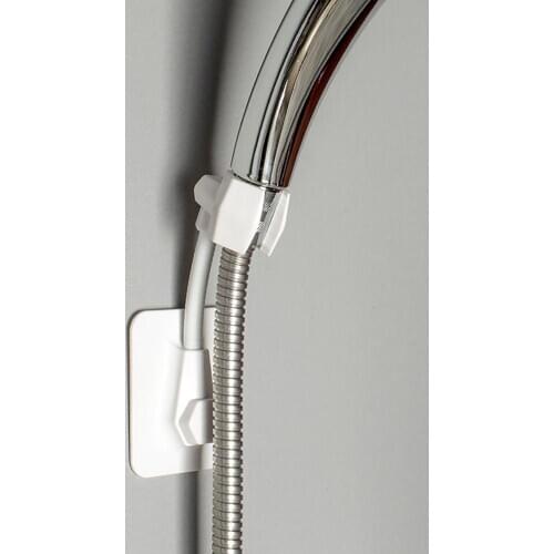 Bathroom Shower Head Holder Bracket Self Adhesive Adjustable Handheld Wall Mount Shower Head Brackets Bathroom Accessories