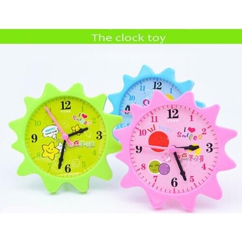Children Montessori Plastic Clock Toys Hour Minute Second Cognition Colorful Clocks Toys for Kids Early Preschool Teaching Aids