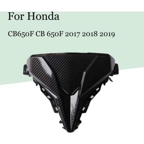 For Honda CB650F CB 650F 2017 2018 2019 Motorcycle Matte black & carbon fibre headlight head cover Two styles