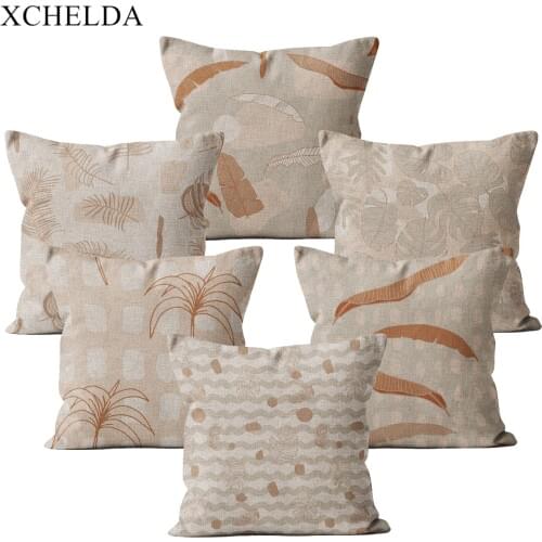 Home Decor Fall Pillow Case Art Nordic Pillowcase Decorative 45*45 40*40 for Sofa Fur Linen Farmhouse Cushion Cover