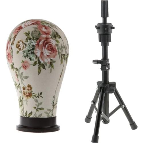 Mannequin Head for Wig Making with Heavy Duty Head Tripod Stand Mannequin Manikin Head