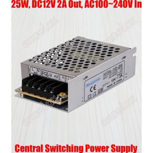 2A 25W DC 12V Output AC 110V 220V In Centralized Power Supply Central Switching Power Source for CCTV Camera Security System