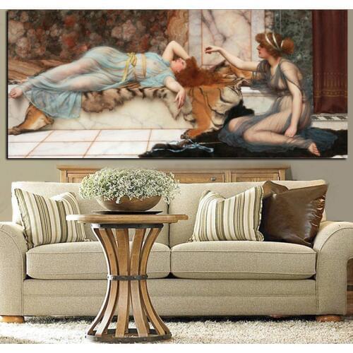 Digital HD Print Sexy Woman Nude Portrait Oil Painting on Canvas Poster Sleeping Woman Picture Wall Art for Living Room Cuadros