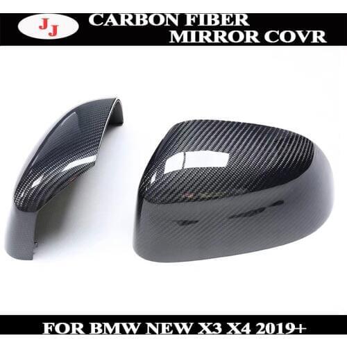 For BMW X3 G01 X4 G02 X5 G05 X7 G07 2018 2019 2020 Car Door Rear View Mirror Cover Carbon Fiber Rearview Mirror Cover Cap