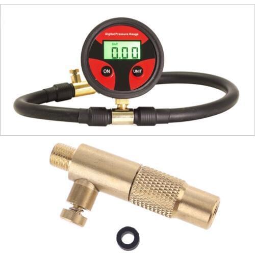 Brass Car Tire Inflator Standard Fine Thread Vehicle Air Compressor Pump Connector with Deflation function