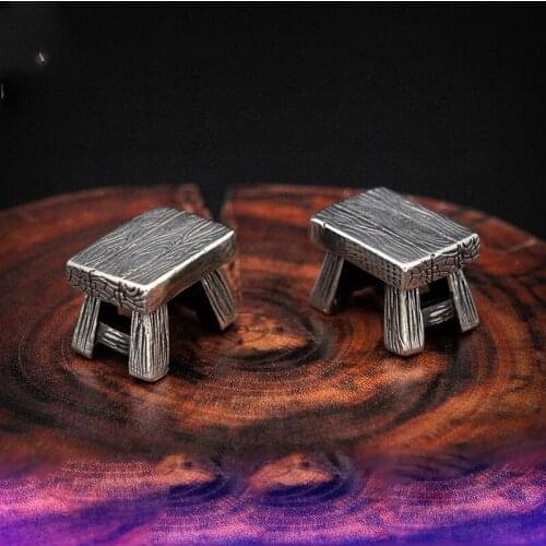 Metal small bench mini accessories EDC umbrella rope knife pendant DIY necklace pendant key pendant