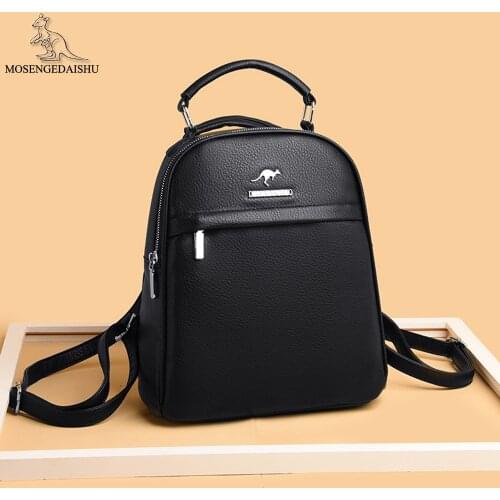Multifunctional Designer Womens Backpack Fashion Letter Design Women Shoulder Bags High Quality Leather Ladies Travel Backpack