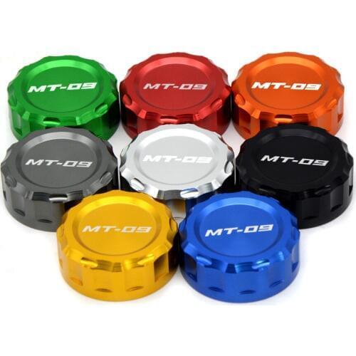 Motorcycle CNC Aluminum Cylinder Rear Fuel Brake Fluid Reservoir Cover Tank Cap For YAMAHA MT-09 MT09 MT 09 FZ09 FJ09