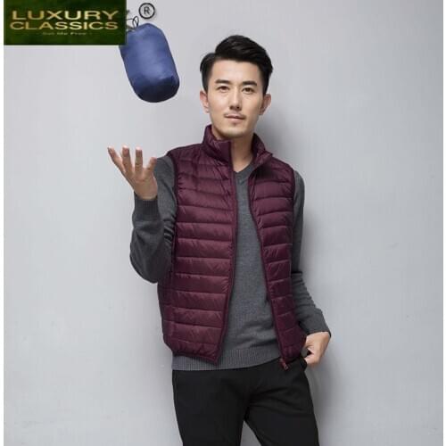 Jacket Mens Male Down Coats Ultra Light Down Jacket Men Autumn Winter Clothes 2021 Sleeveless Casacos Masculino Pph744