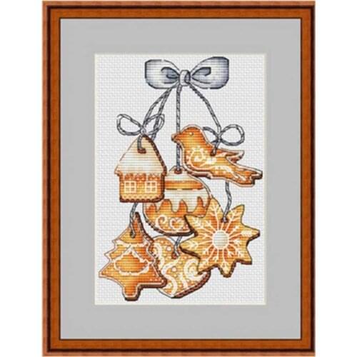 Gingerbread cookies patterns counted 11CT 14CT 18CT Cross Stitch Sets DIY Chinese Cross-stitch Kits Embroidery Needlework
