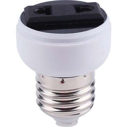 New Practical E27 Lamp Socket White Converter US/EU Plug Lamp Base Douille Nachtlampje Stopcontact Drop shipping