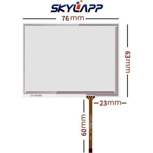 New 3.5''Inch 4 Wire TouchPanel For Industrial Control Resistance Touch External Screen Digitizer Glass 76mm*63mm Free Shipping