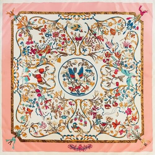 New style 130cm*130cm womens turban square handkerchief silk scarf sunscreen scarf gift S18